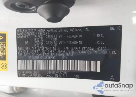 2018 Toyota Highlander Xle from USA, damaged, VIN 5TDKZRFH7JS546793